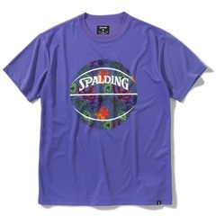 SPALDING Tシャツ トロピクスボールプリント パープル【SMT23004】