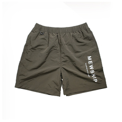 MEWSHIP LOGO nylon active pants 【Khaki×White】