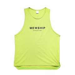 MEWSHIP LOGO split tanktop <P.Green×Black>