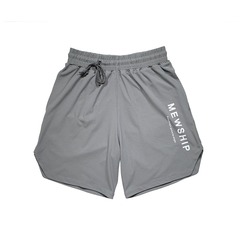 MEWSHIP LOGO split half pants 【D.Gray×White】