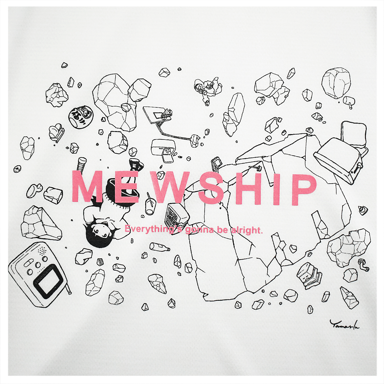 MEWSHIP LOFI GIRL clash S/S PL <White×Black×S.Pink>