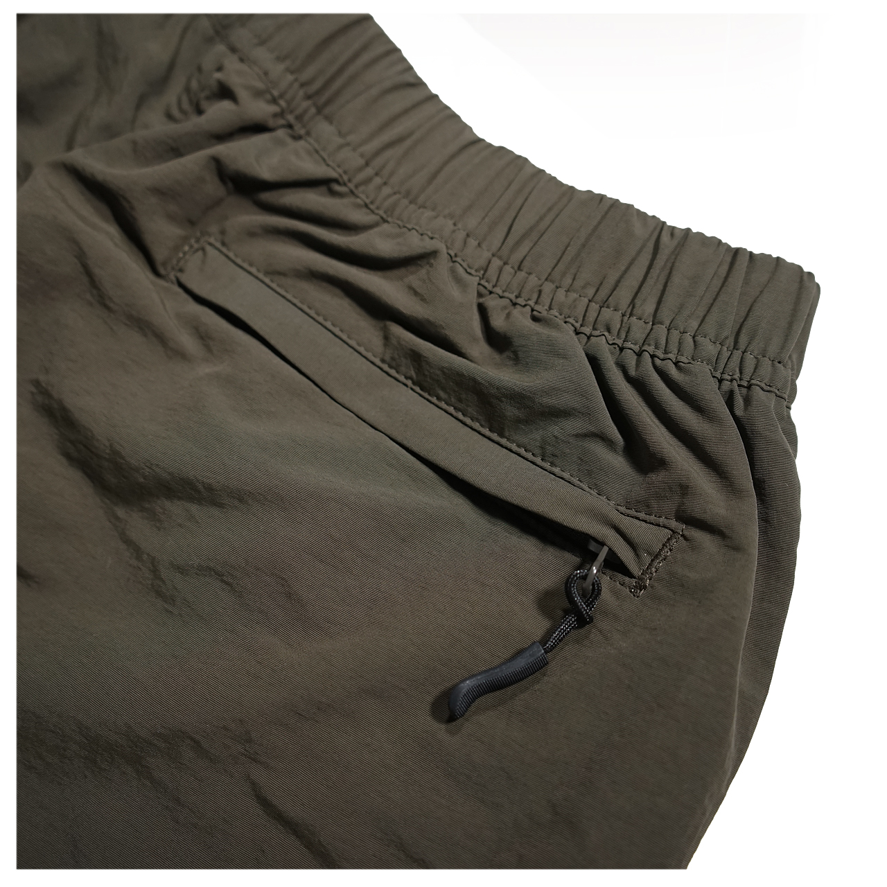 MEWSHIP LOGO nylon active pants 【Khaki×White】