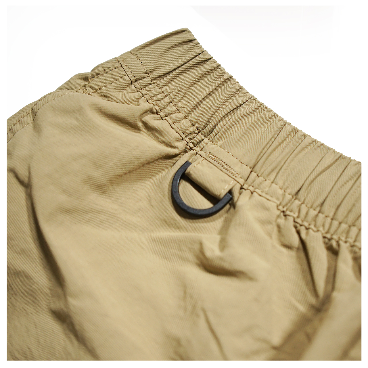 MEWSHIP LOGO nylon active pants 【S.Khaki×White】