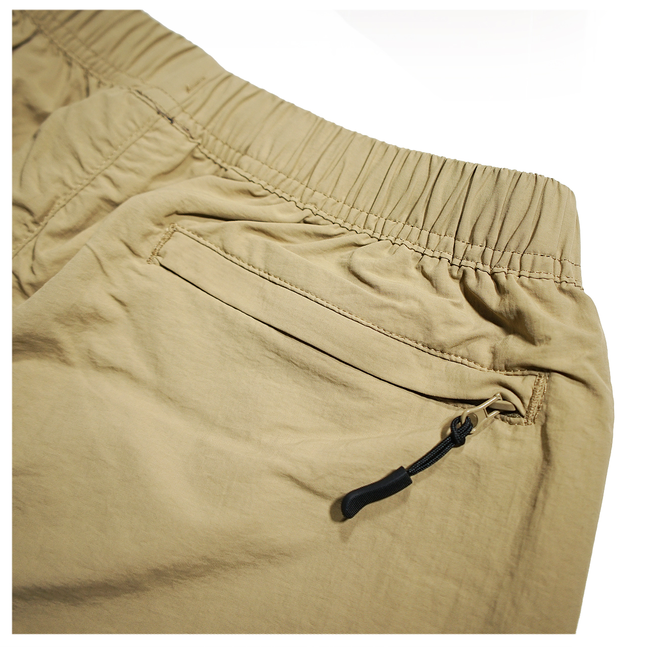 MEWSHIP LOGO nylon active pants 【S.Khaki×White】