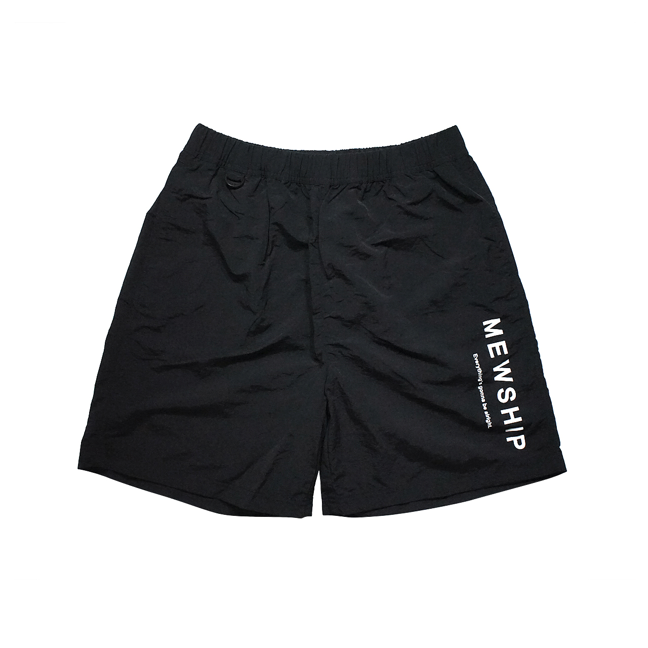 MWESHIP LOGO nylon active pants 【Black×White】