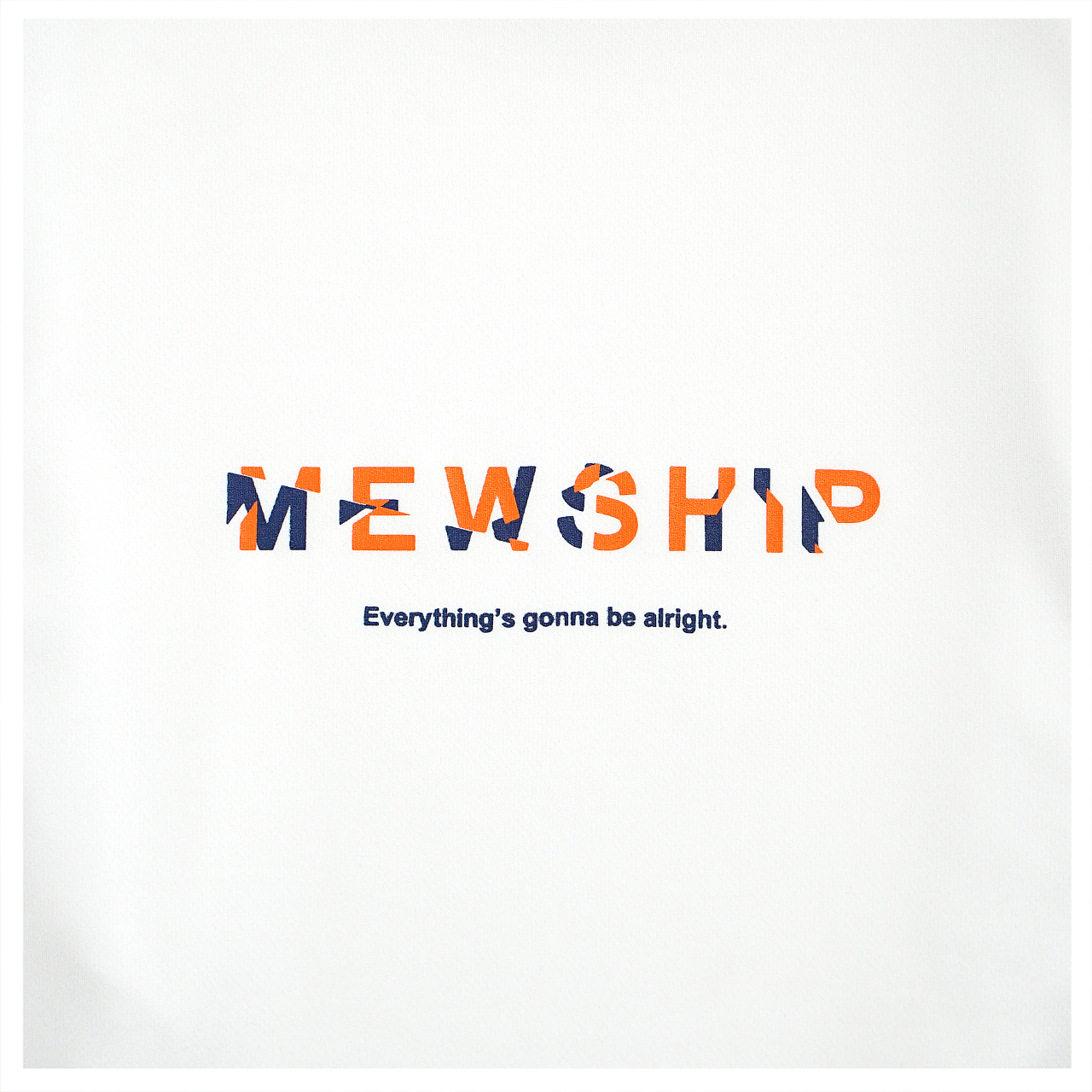 Mewship SLASH LOGO-GAP L/S PL 【White×Orange×Blue】
