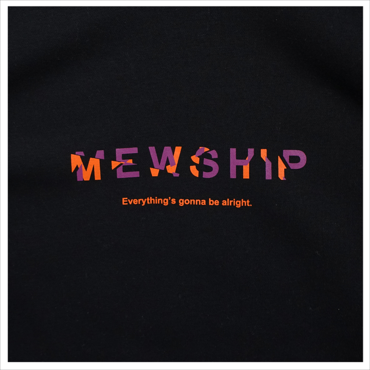Mewship SLASH LOGO-GAP pullover 【Black×Purple×Orange】