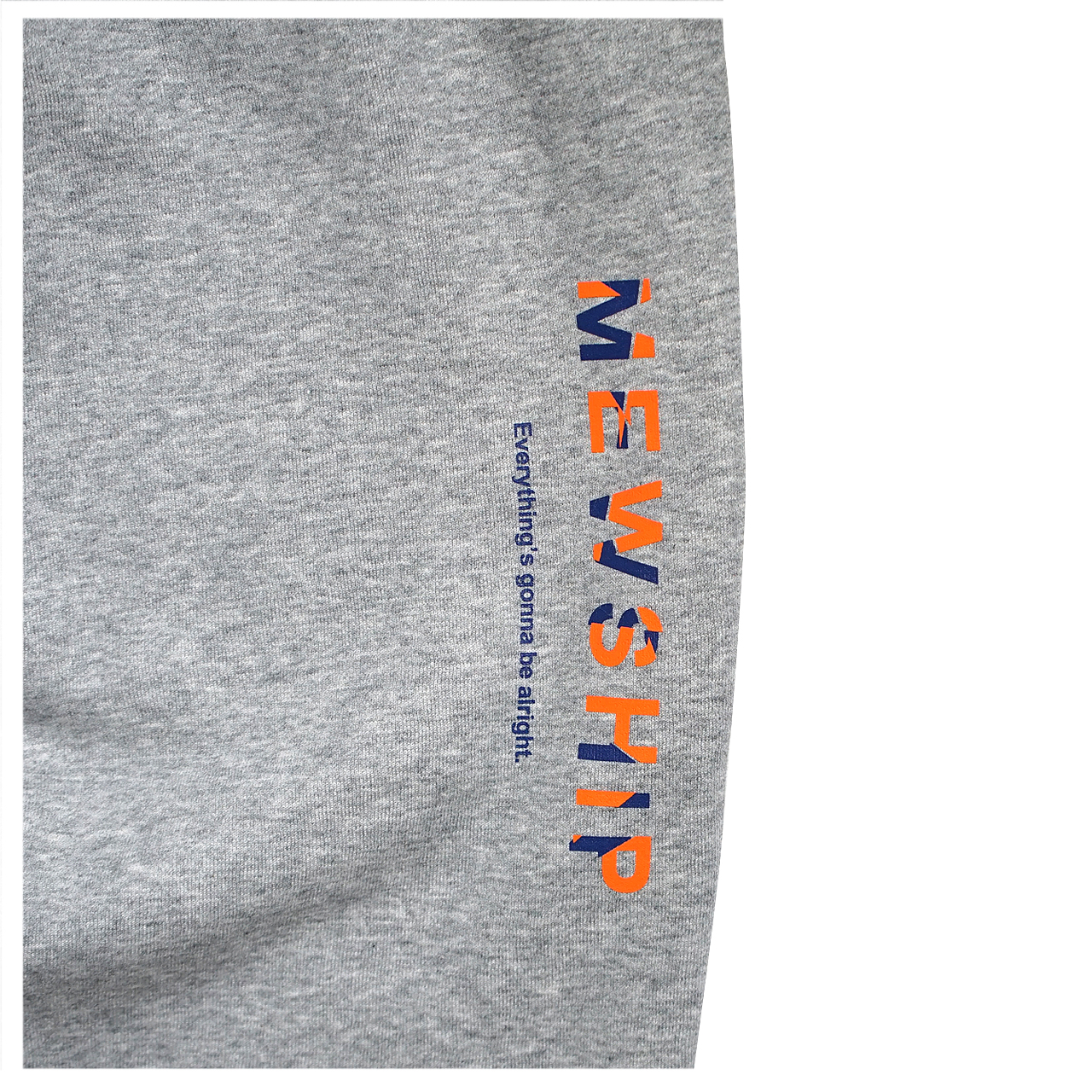 Mewship SLASH LOGO-GAP light sweat pants【Gray×Orange×Blue】