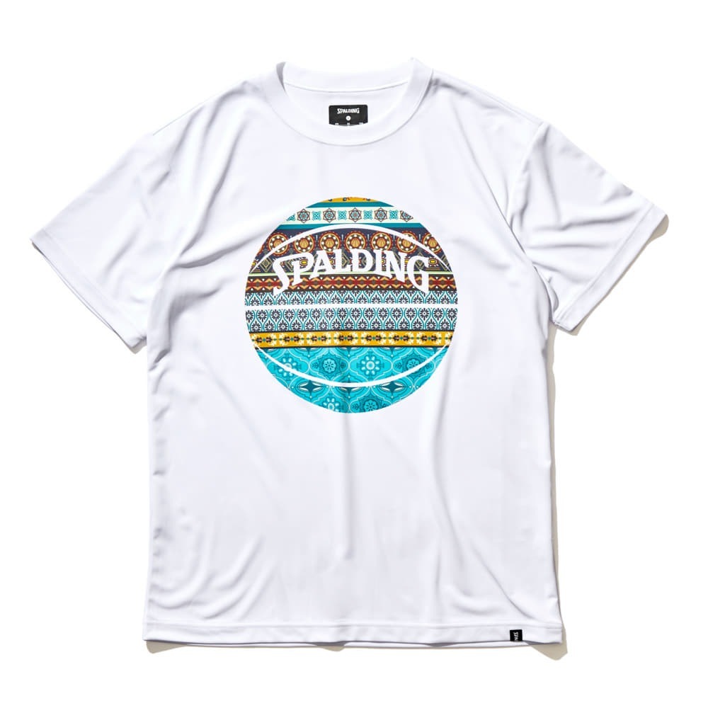 SPALDING Tシャツ ボヘミアンボール ホワイト【SMT22108】