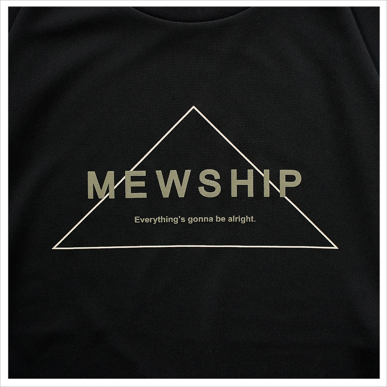 Mewship50 Triangle S/S PL【Black×M.Green×White】