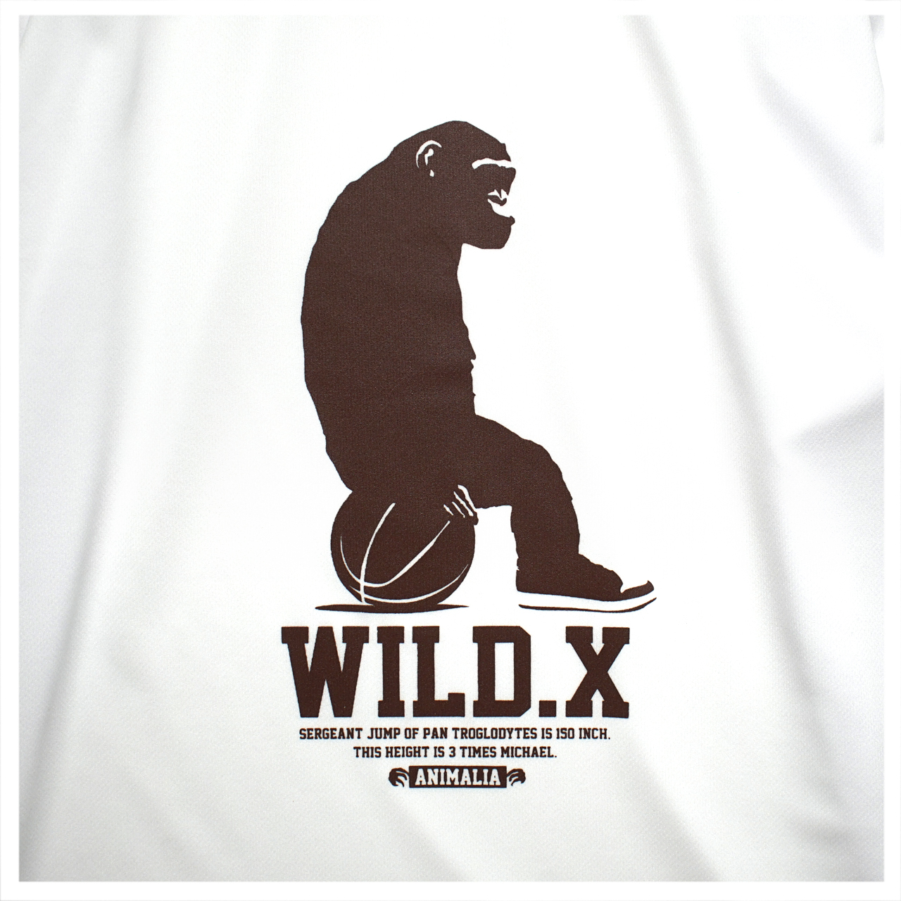 MEWSHIP WILD.X 21 L/S PL <White×Brown>